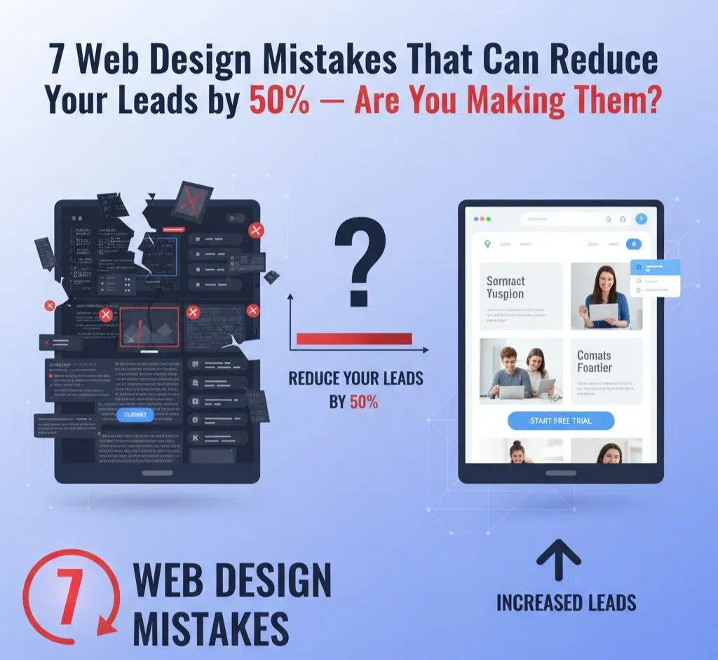 7 Web Design Mistakes That Can Reduce Your Leads by 50% — Are You Making Them